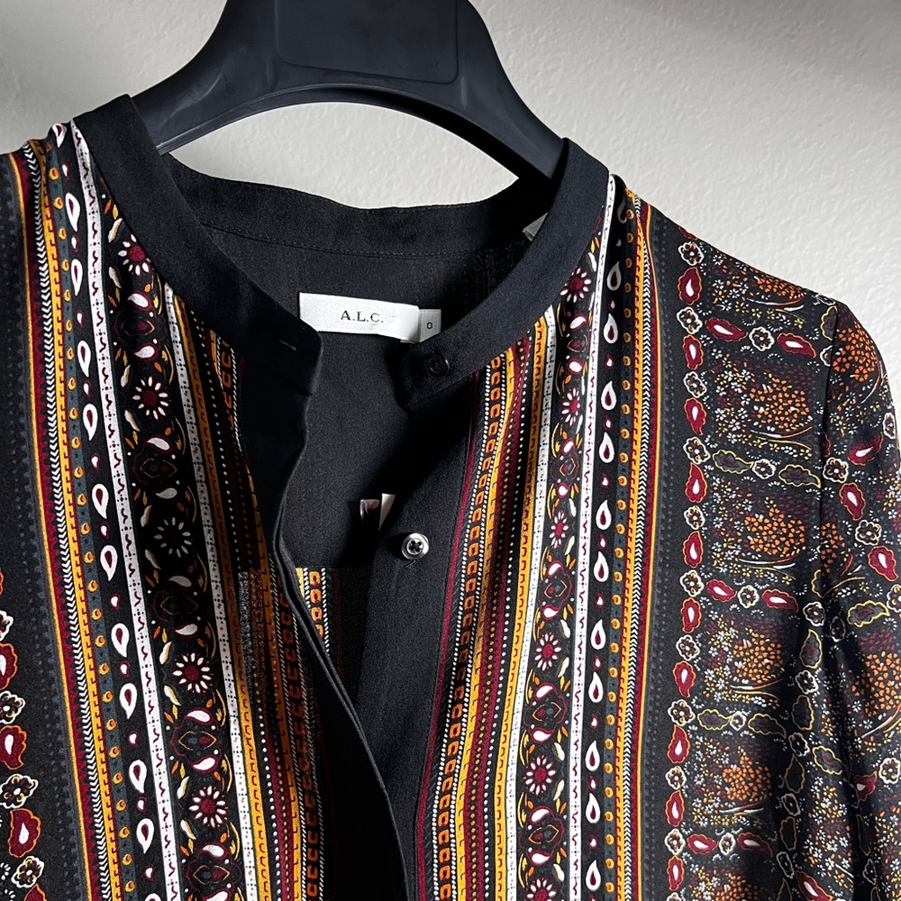 A.L.C. Multicolor Patterned Blouse NWT - image 7
